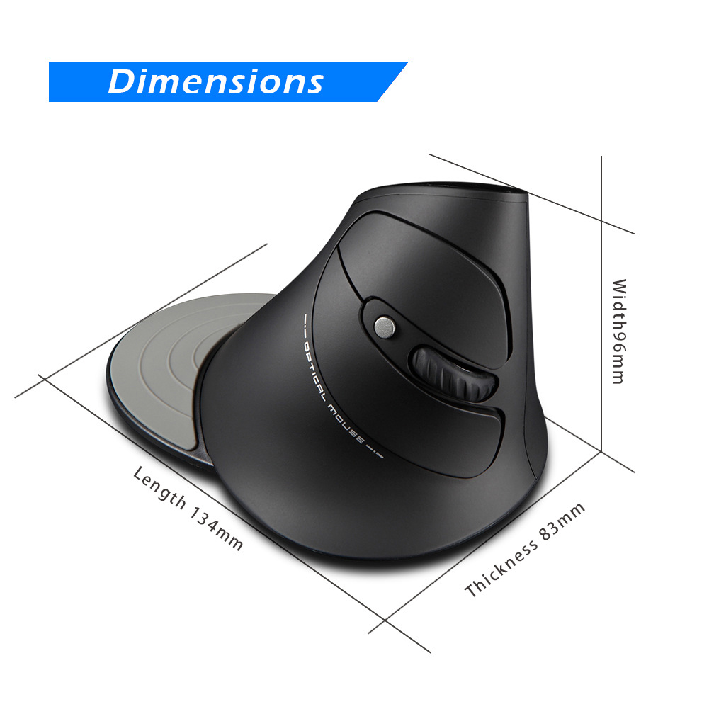 thumbnail image 2 of Mouse Gaming Btafrte 2.4G Ergonómico Vertical Óptico Inalámbrico LED, 2 of 7