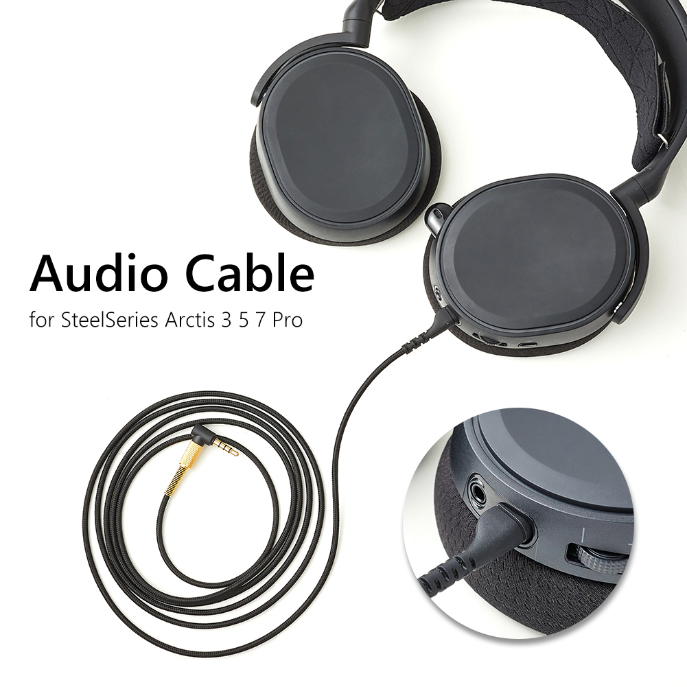 thumbnail image 4 of Cable de auriculares Adaptador de cable de audio para auriculares de 2 m para SteelSeries Arctis 3 5 7 Pro, 4 of 9